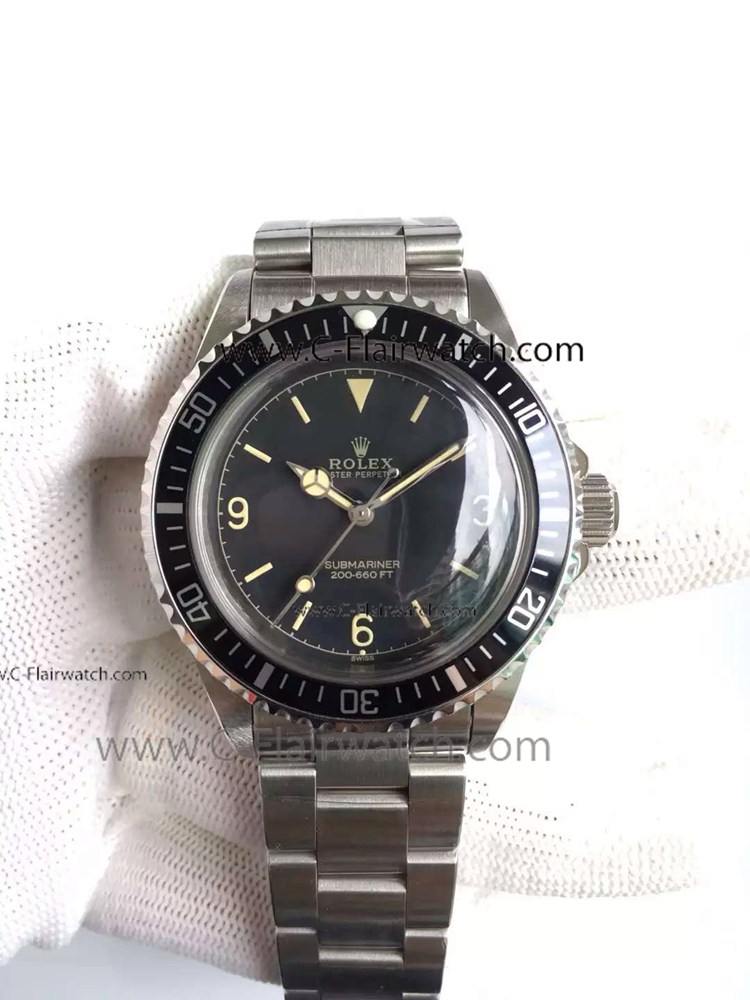 Vintage Rolex Replica Submariner Black Dial w/ 3 6 9 Watch